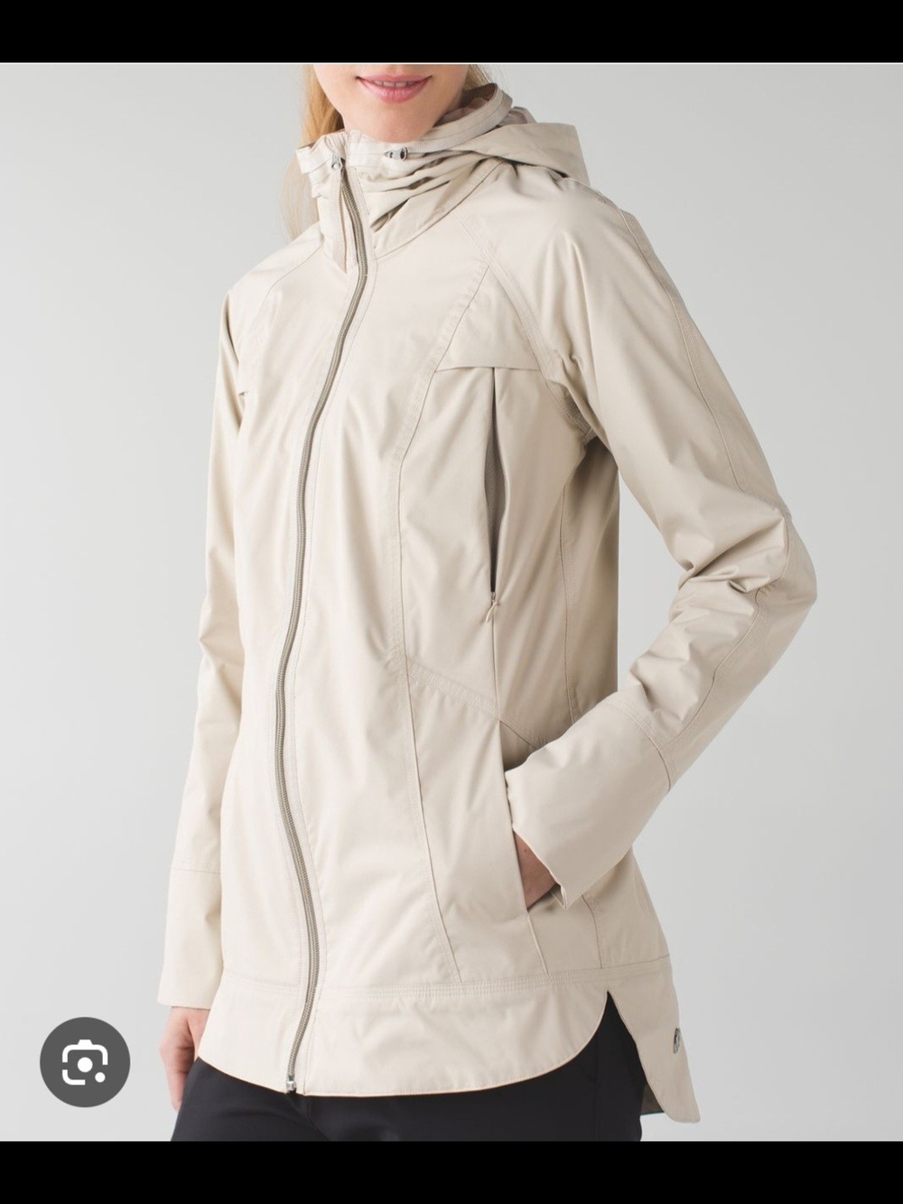 lululemon athletica Light Beige Hooded Trench Jacket